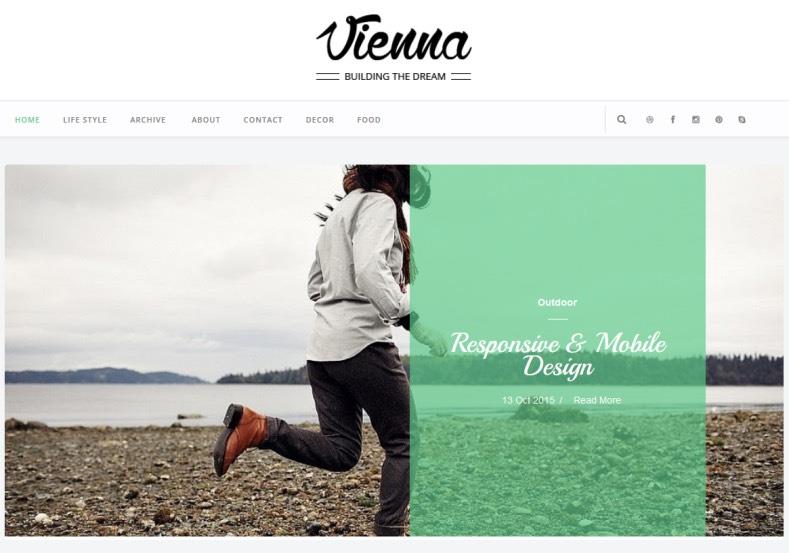 12 Awesome And Free Responsive Blogger Templates 7 Vienna Blogger Template