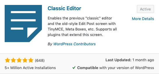 17 Best Free Plugin For Newbies In 2019 3 17 Best Free Plugins For Newbies In 2019; Classic Editor