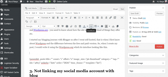 13 Rookie Blogger Mistakes To Avoid 5 Wordpress.org Interface