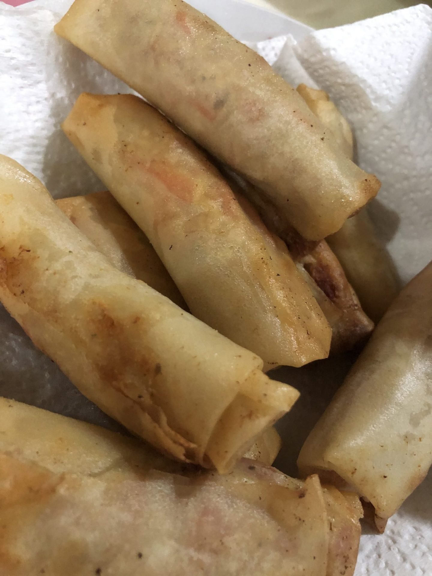 9 Silver Linings During Lockdown To Be Thankful For 10 carbonara spring rolls recipe; Cooked carbonara spring rolls