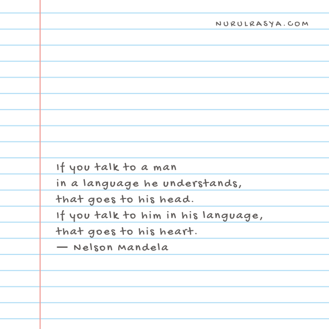 Language Tag | Road To Polyglot Challenge 6 Nelson Mandela quote