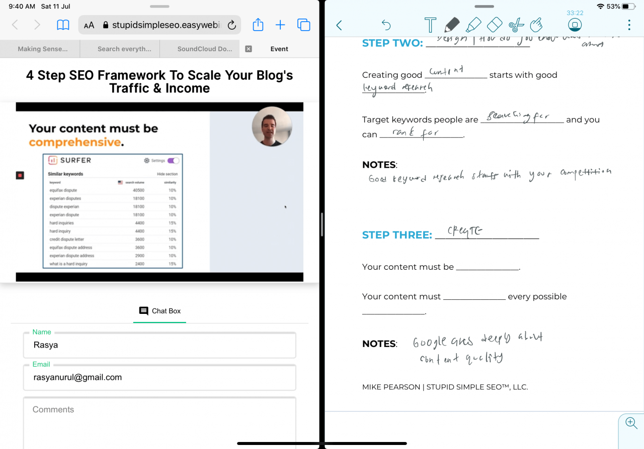 9 Tips To Take Beautiful Notes On iPad + Stickers Freebies 13 Multitasking With Notability