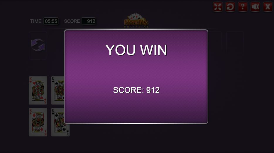 9 Fun Games To Reminisce Your Childhood Memories 12 Solitaire won screen