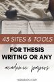 43 Helpful Websites And Tools For Thesis Writing 1 Helpful Websites And Tools For Thesis Writing