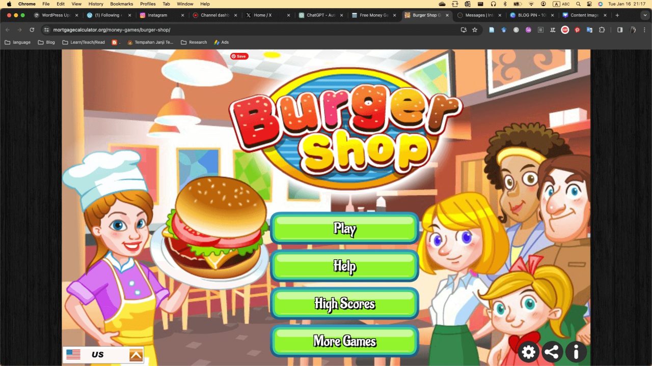 Japanese Learners, Relax! 10 Fun Ways to Take a Break from Learning Japanese 19 burger shop interface